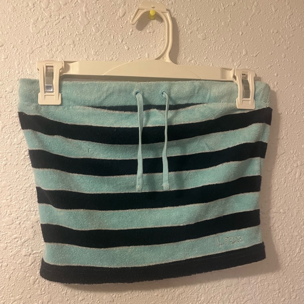 Tube top stripped or can be used as mini skirt